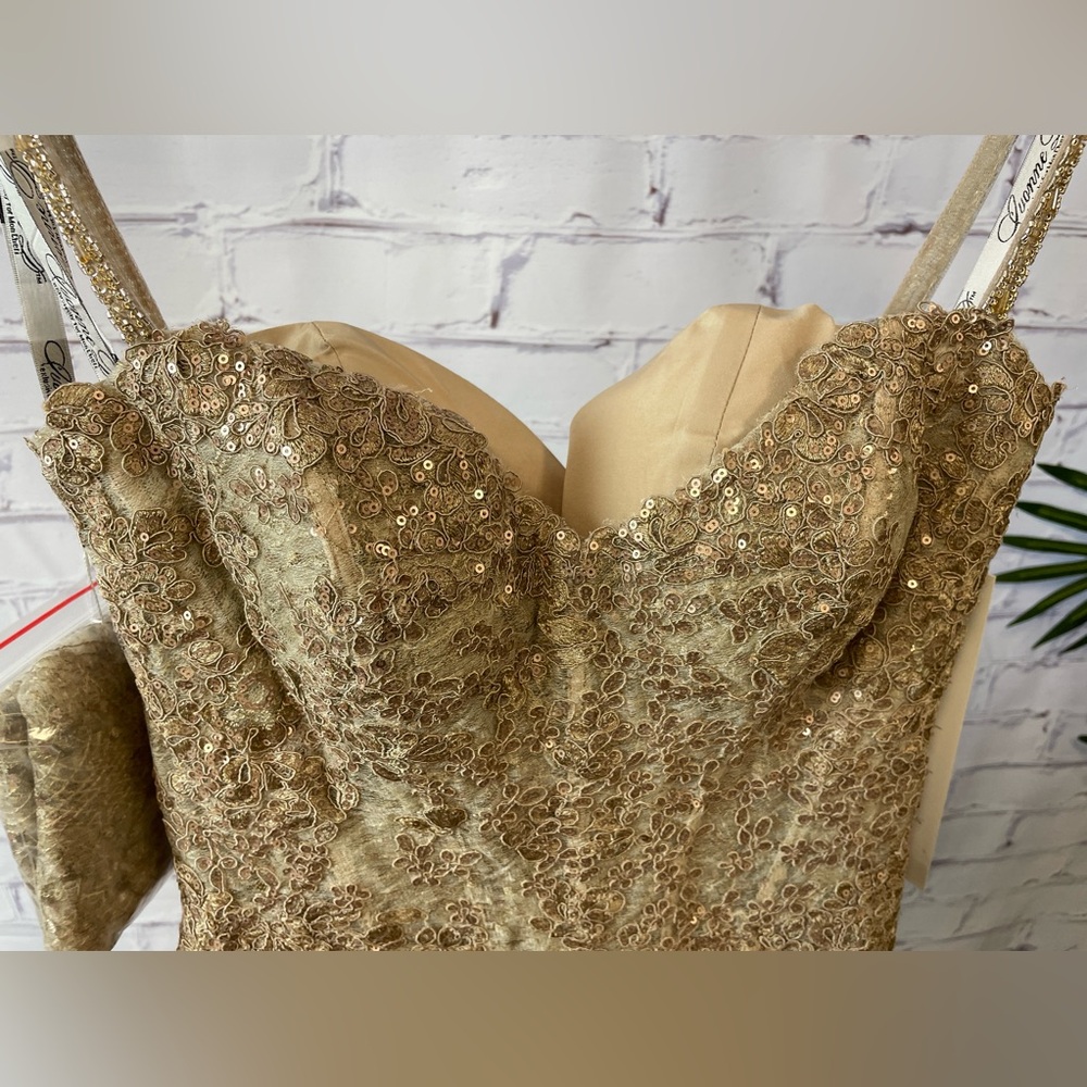Mon Cheri Elegant Gold Sequin Gown - Picture 7 of 8